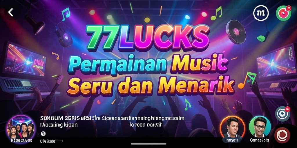 Screenshot gameplay 77LUCKS yang penuh aksi dan musik.