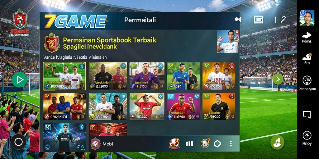 Screenshot utama 7GAME menampilkan gameplay Sportsbook yang menarik.