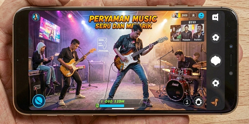 Gameplay seru dalam aplikasi musik 8180 yang memikat.