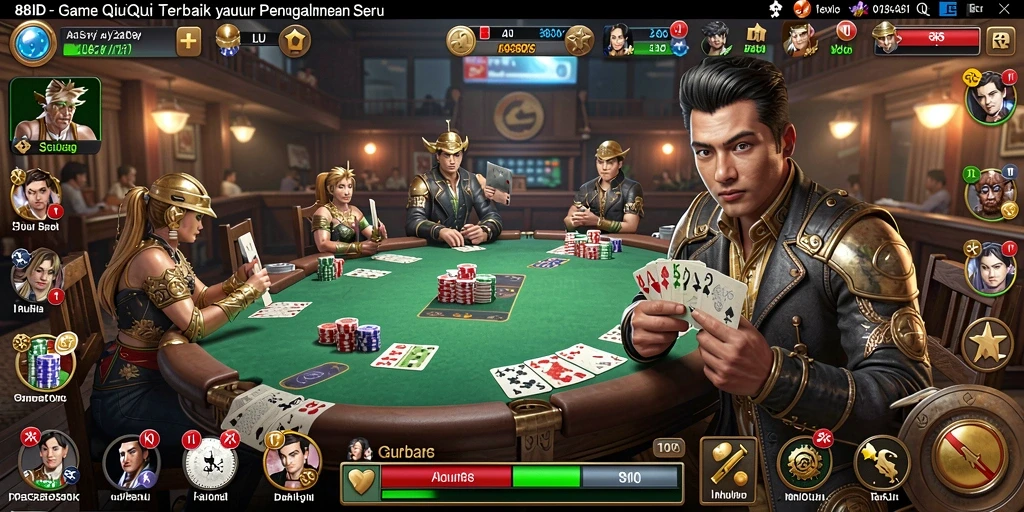 Tampilan gameplay QiuQiu yang menegangkan di 88ID.