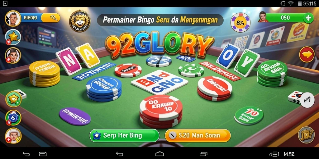 Tampilan utama gameplay Bingo yang menarik dan interaktif.