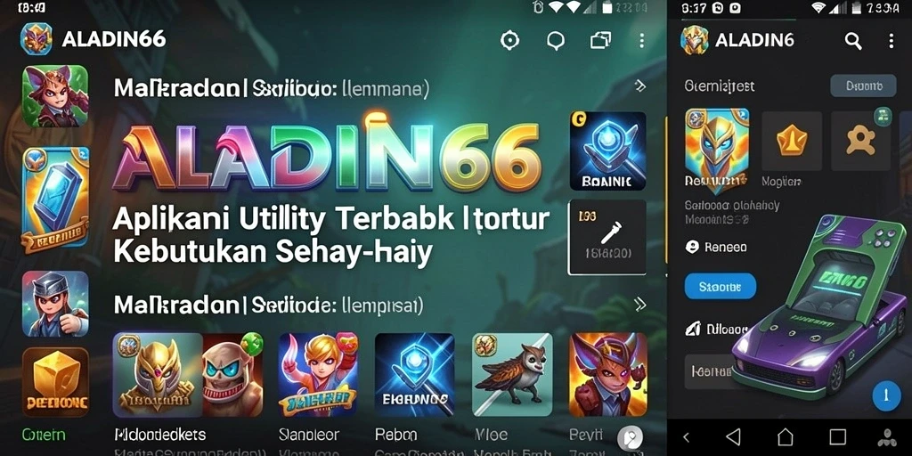 Tampilan antarmuka ALADIN66 yang ramah pengguna dalam aplikasi Utility.