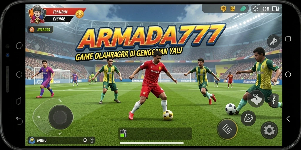 Tangkapan layar utama ARMADA777 yang menampilkan aksi gameplay olahraga yang menegangkan.
