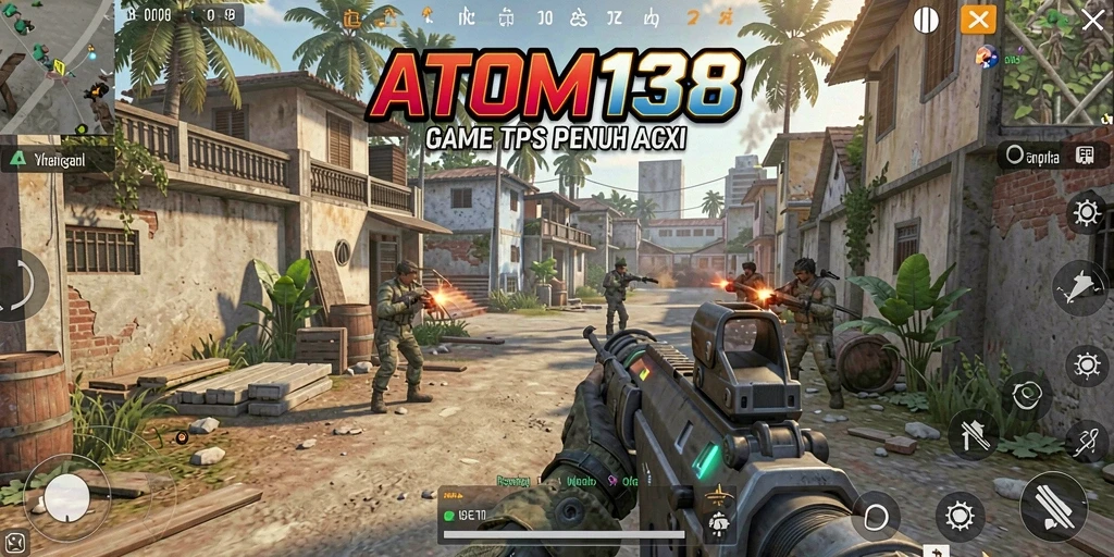Screenshot menampilkan aksi pertarungan seru dalam ATOM138.