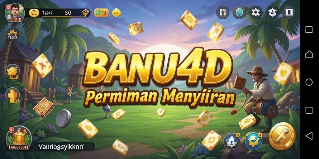 Tampilan gameplay BANYU4D yang penuh warna dan menyenangkan.