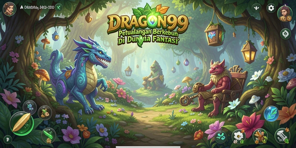 Tampilan gameplay menarik dalam DRAGON99 dengan berbagai aktivitas berkebun.