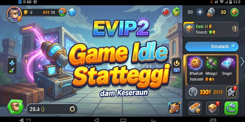 Tampilan gameplay seru EVIP2 dengan elemen Idle yang menarik.