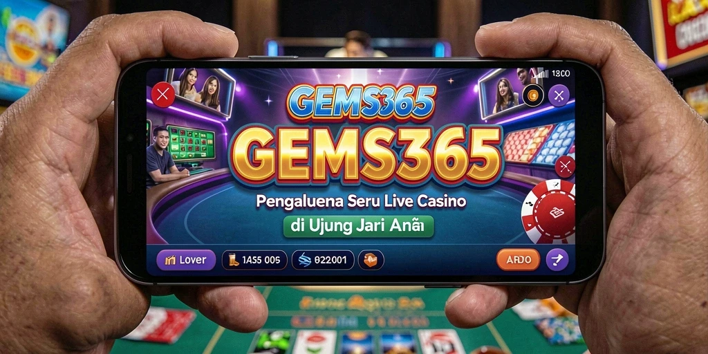 GEMS365 menampilkan dealer langsung dalam suasana kasino yang nyata.