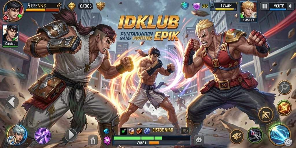 Tampilan screenshot IDKLUB menampilkan aksi pertarungan yang intens.