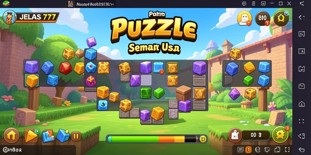 Screenshot JELAS777 menunjukkan gameplay menarik dari level Puzzle.