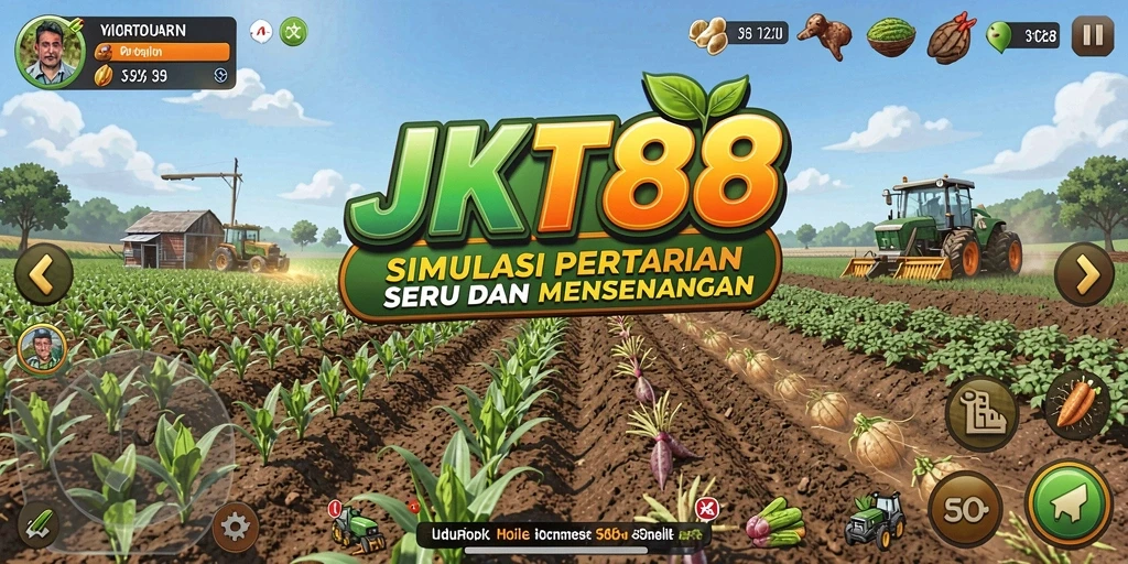 Tangkapan layar JKT88 menunjukkan gameplay pertanian yang menarik dan interaktif.