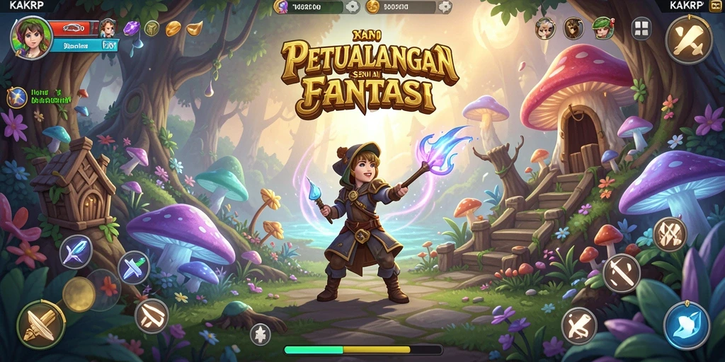 Tampilan gameplay KAKRP yang menarik dan penuh aksi.