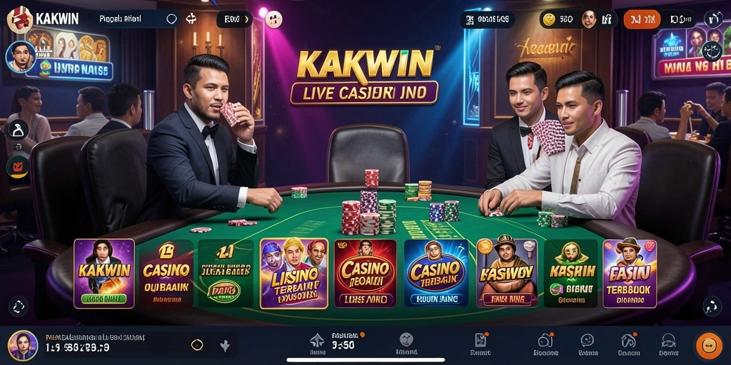 Menampilkan dealer langsung dan gameplay interaktif di KAKWIN Live Casino.