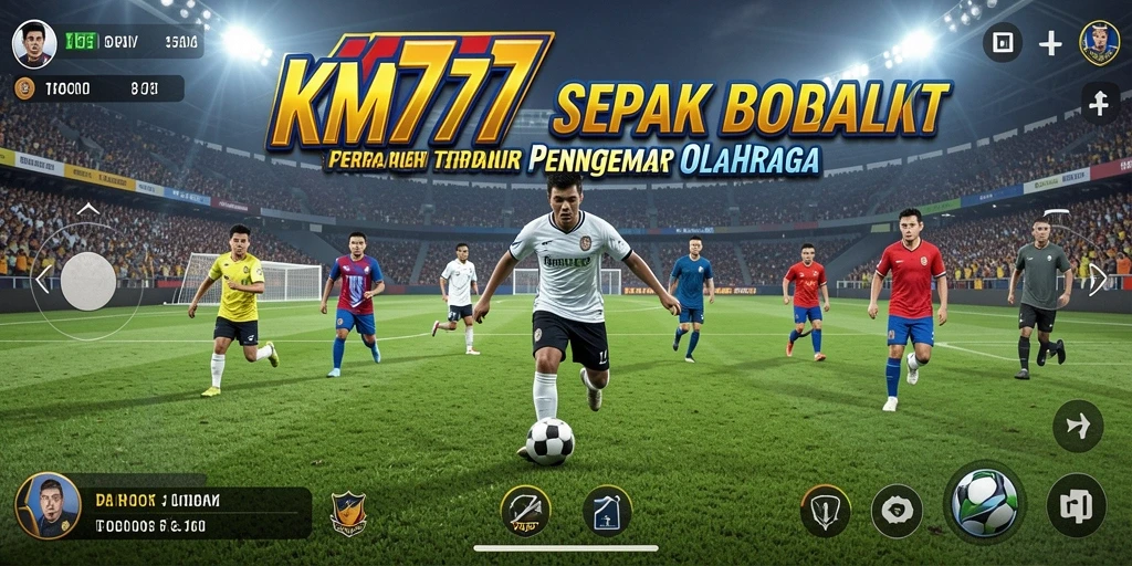 Tampilan gameplay yang realistis dan grafis yang memukau dalam permainan sepak bola.