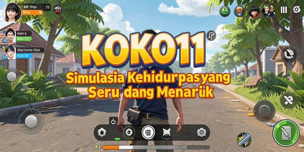 Gameplay KOKO11 yang menonjolkan interaksi karakter dan kehidupan sehari-hari.