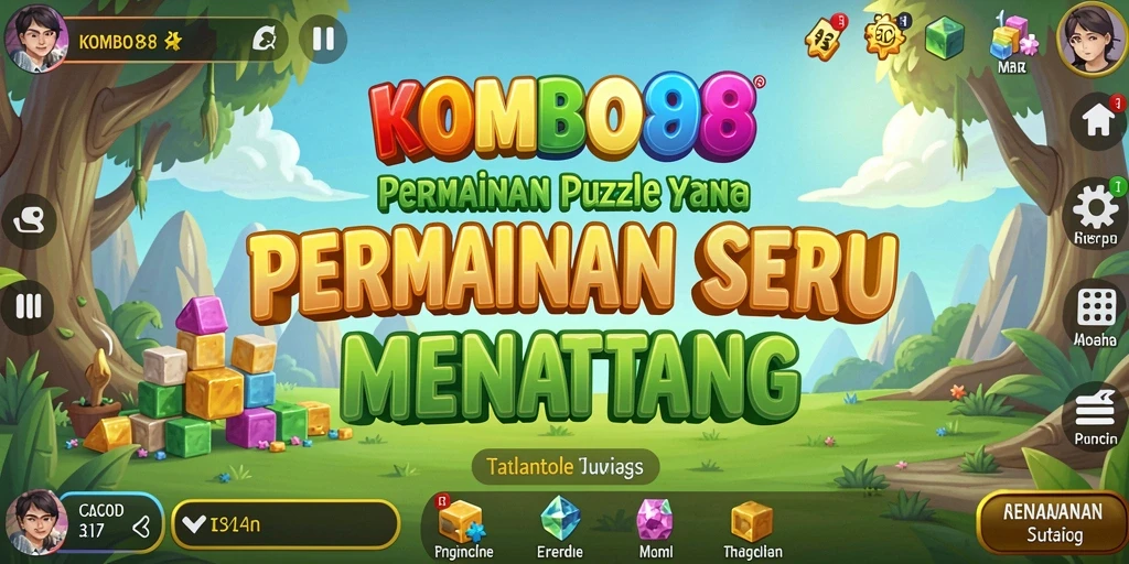 Screenshot gameplay KOMBO88 menampilkan tantangan puzzle yang menarik dan menegangkan.