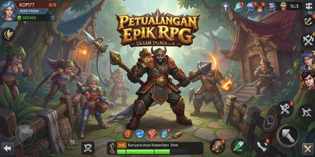 Tangkapan layar KOPI77 menunjukkan aksi pertarungan yang mendebarkan dalam dunia RPG.