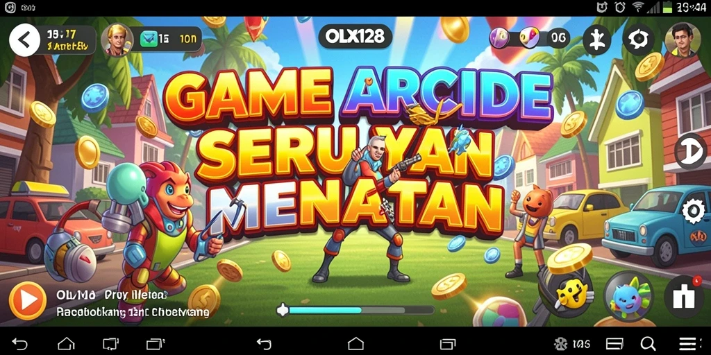 Screenshot OLX128 yang menampilkan gameplay Arcade yang seru.