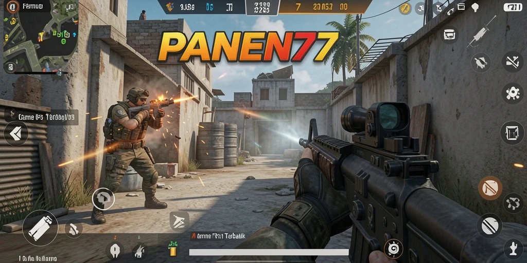 Tampilan gameplay seru di PANEN77 dengan aksi tembak-menembak yang mendebarkan.