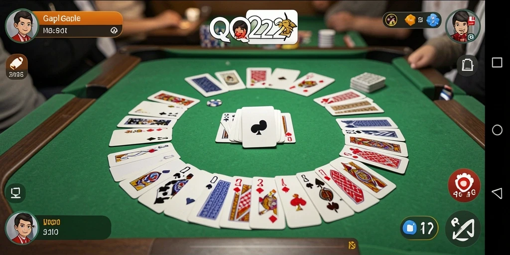 Tampilan gameplay seru dan interaktif dari QQ222 Gaple.