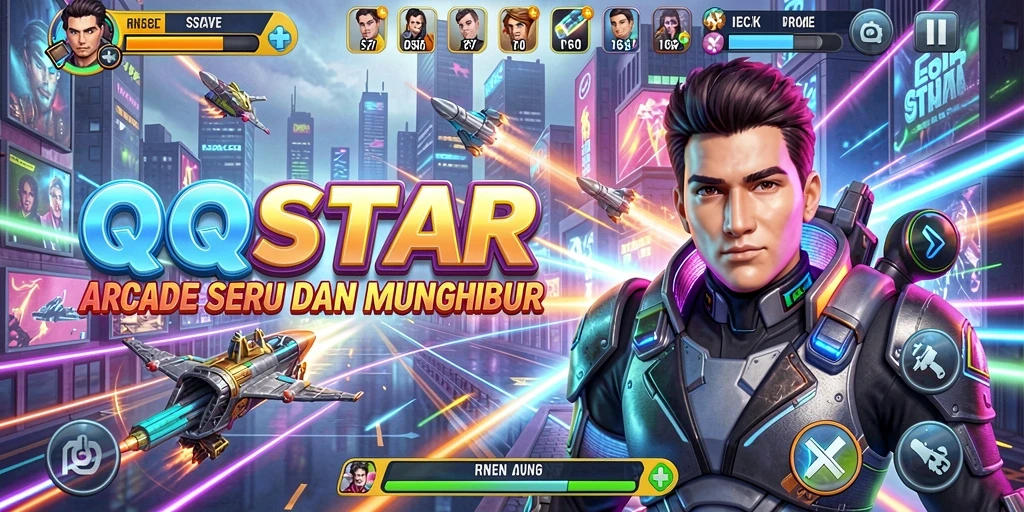 Gameplay seru dan penuh warna dalam QQSTAR.