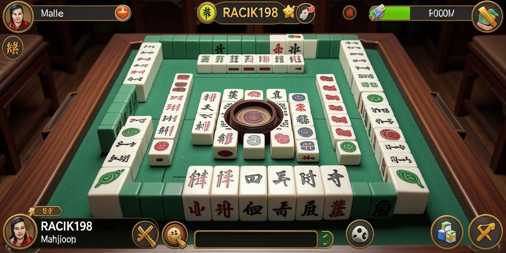 Gameplay Mahjong menantang dan seru di RACIK198.
