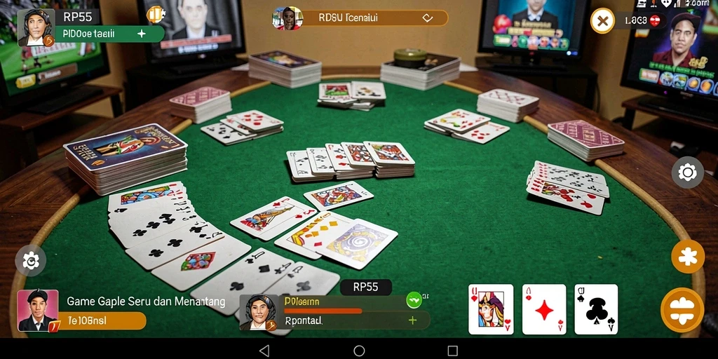 Screenshot gameplay Gaple dengan grafis menarik dan interaksi seru.