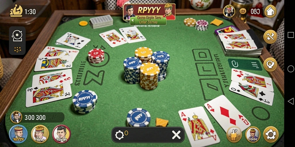 Screenshot gameplay RPYYY yang menampilkan keseruan bermain Gaple.