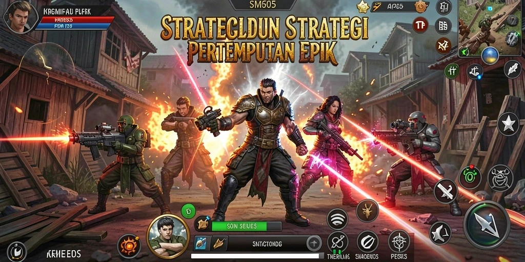 Tampilan gameplay menarik dari SM605 dengan pertempuran dinamis.