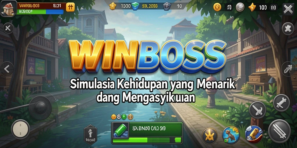 Tampilan gameplay <strong>WINBOSS</strong> dengan karakter dan lingkungan yang dinamis.