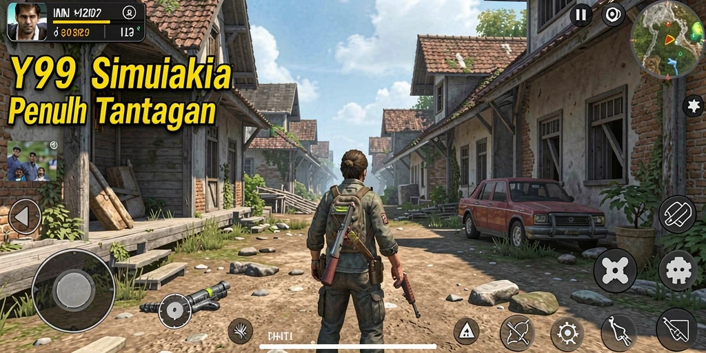 Screenshot utama Y89 menampilkan gameplay mendebarkan dalam simulasi interaktif.